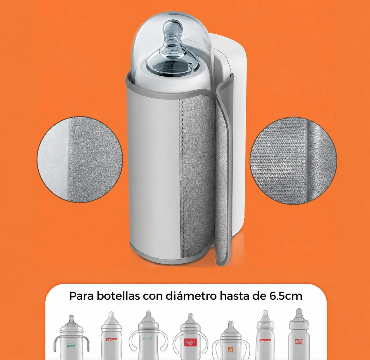 Calienta Biberones Portátil con Control de Temperatura